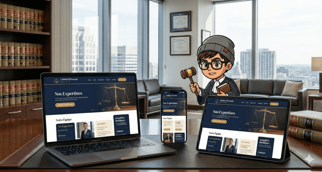 Exemple de création de site internet sur iPhone, iPad et MacBook par UCY Web